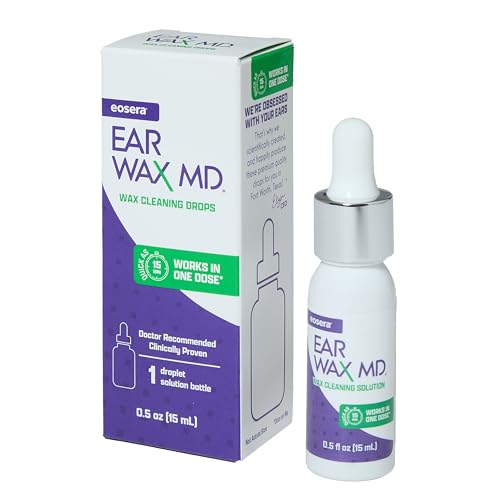 eosera® Ear Wax MD® - Ear Wax Removal Drops - 15-mL - Breaks Down & Dissolves Earwax in Just 1 Treatment - Doctor Recommended & Clinically Proven - Gentle & Safe