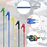 Sumnacon 5 Pack Alligator Clips Test Leads with Insulators Clips,Dual Ended Alligator Clips Electrical Wires with Jack Copper Clamps,Flexible Alligator to Alligator Clips for Electrical Testing