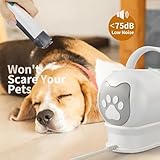 8VR Dog Grooming Kit, Pet Grooming Vacuum with Pet Clipper Nail Grinder, Dog Hair Vacuum with 6 Pet Grooming Tools for Dogs Cats Shedding Grooming