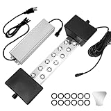 TEPU Mist Maker 12 Head Ultrasonic Pond Fogger, 9000ml/H 400W, ultrasonic fogger with Float IP67 Waterproof Power Supply for Halloween Decoration Rockery Fishtank Landscape