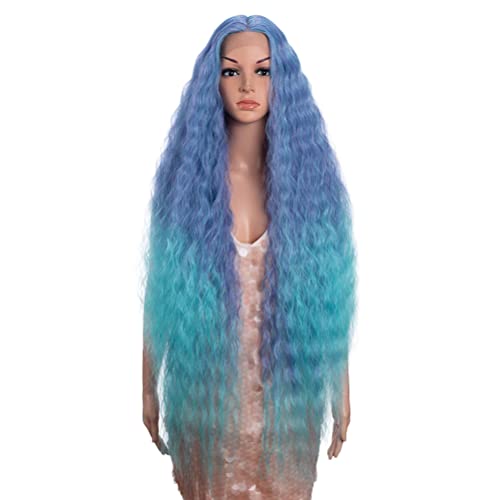 Style Icon 41" Lace Front Wigs Long Wavy Synthetic Wigs with Baby Hair Half Hand Tied 130% Density Wigs (41", T-BPP5)