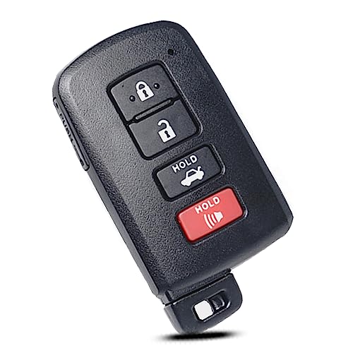 SUPALAND Key Fob Shell Case Replacement Fits for Toyota Avalon Camry Corolla RAV4 Highlander Sequoia 2011 2012 2013 2014 2015 2016 2017 2018 2019 Keyless Entry Remote Control 4 Button Case Cover