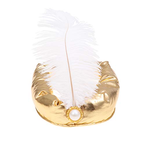 Sultan Hat Gold Photograph Props Headdress Decoration for Cosplay Costume Headwear Sultan Headpiece Regal King Crown Boys Clothing Halloween Party Supplies