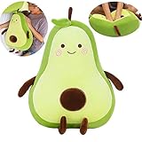 XICHEN 27 Inch Green Large Simulation Avocado Plush Toy Doll Sleeping Pillow - Holiday Warm Gift Plush Toy (Seated)