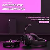 BINNUNE Gaming Headset with Mic for Xbox Series X|S Xbox One PS4 PS5 PC NS, Wired Audifonos Gamer Headphones with Microphone for Xbox 1 PS 4|5-BlackPurple