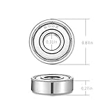 608-Z Shielded Sealed Miniature Skateboard-Bearings - 8x22x7mm, 10 Pcs, Used in Longboard and Scooters Machinery, Roller Skates (10)