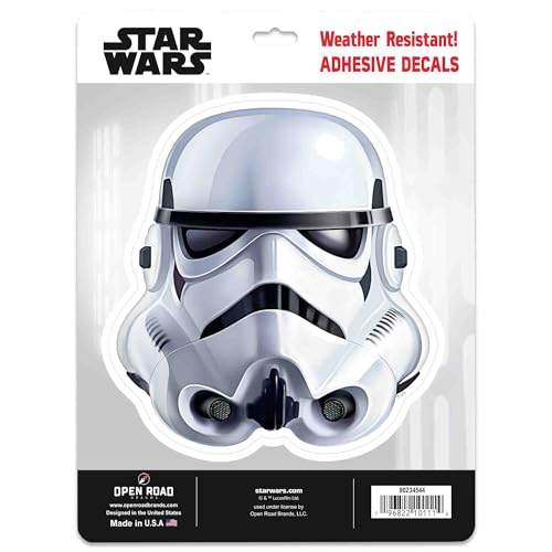 Disney Star Wars Stormtrooper Helmet Adhesive Vinyl Decal - Iconic Star Wars Sticker for Car