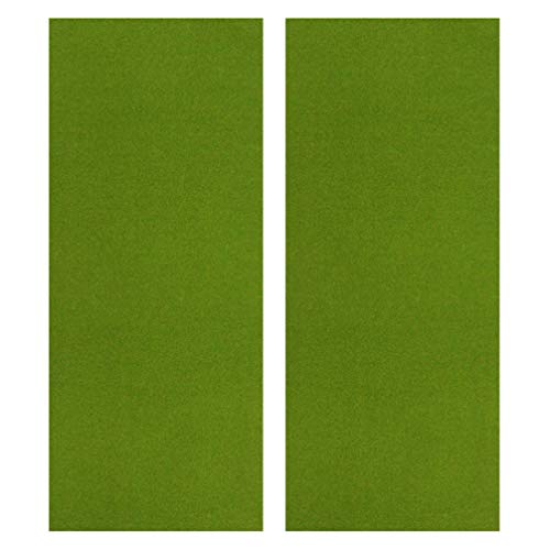 Healifty Green Model Grass Mat 2Pcs Model Train Grass Mat Artificial for Crafts Decoration Scenery Micro Landscape Miniature Doll House Sand Table Lawn Fake