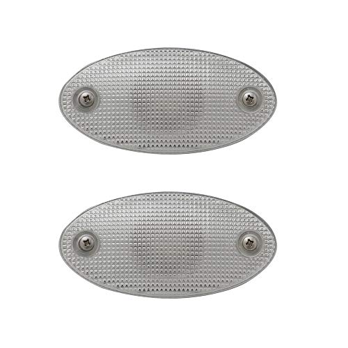 Manufacturers' Select ITC Small Oval Courtesy Light - RV/Marine Light with Prismatic Lens and Chrome Reflector for Increased Output (Two Pack)