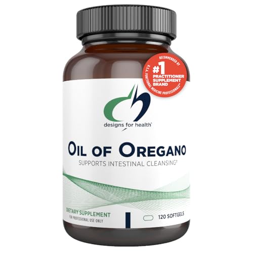 Designs for Health Oil of Oregano Softgels - Oregano Oil Supplement with Highly Concentrated Carvacrol - Supports Intestinal Cleansing - Small Pills (120 Softgels)