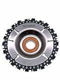 5-PACK Chainsaw Wheel 5/8" Arbor Compatible with All 4-1/2 Angle Grinders, 4 Inch 100/115 Grinder wood carving chain Saw Disc, 22 Teeth for Cutting Carving Shaping Wood