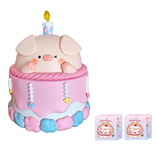 Aven Rabbit Piko Pig Dessert Series Blind Box Toys for Girls Kawaii Figures Action Cute Model Birthday Gift Guess Blind Bag Random Collection Toys Collectible Desktop Ornaments（2 Pack）