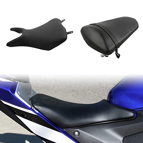 TCMT Black Front Driver & Rear Pessenger Seat Fit For Yamaha YZFR3 YZF R3 2015-2024