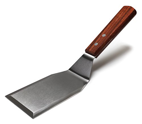 MANNKITCHEN Professional Grade Stainless Steel Spatula Perfect for Cast Iron Skillets and Flat Top Grills
