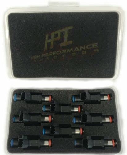 HPI FUEL INJECTORS: SET OF (8) 80LB LS1 / LS6 / LT1 / EV1 STYLE HIGH IMPEDANCE INJECTORS