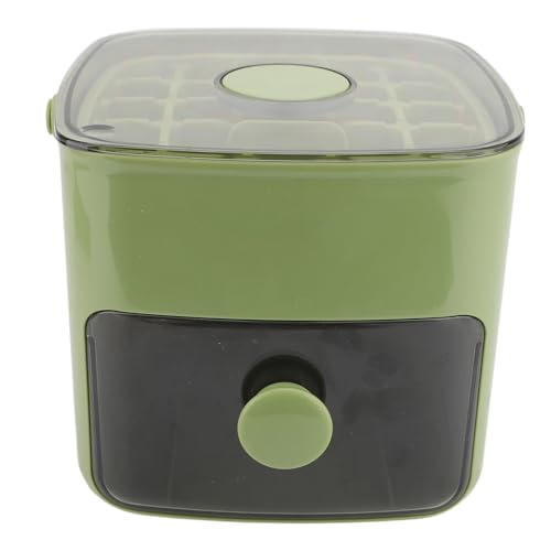 Ice Cube Box, Ice Tray 48 Grids 2 Trays with Lid Storage Bin for Party Gathering (Green)