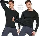 TELALEO 5 Pack Men's Thermal Compression Shirt Long Sleeve Athletic Base Layer Top Winter Cold Gear Workout Running Hunting S