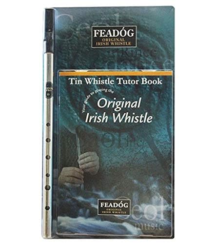 Feadóg Brass Traditional Irish Nickel Tin Whistle in the Key of D (Grey)
