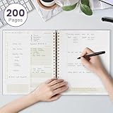 AuroPlanner Undated Daily Planner To Do List Hourly Schedule 2026 2025 2024 Calendar & Holiday Habit Tracker 200 Pages Letter Size 8.5" x 11" Sheets Hardcover Spiral Bound Notebook (Indigo)