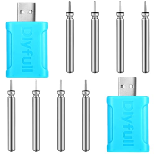Copkim 8 Pcs Fishing Bobbers Battery Rechargeable and 2 Pcs Float Battery Charger Lighted up Night Bobber Batteries Night Fishing Accessories Tackles(Blue,Cr435,4 Hole)