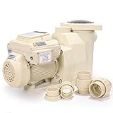 XtremepowerUS 2HP Pool Pump, Variable Speed Pool Pump Inground/Aboveground, Filter Pool Pump Energy Star Certified, 1-1/2” & 2” Pipe Adapters