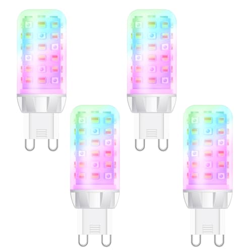MCDYLUK G9 Smart Light Bulb, Compatible with Alexa and Google Assistant, Color Changing Smart Led Bulbs, Dimmable and Tunable, Pack of 4