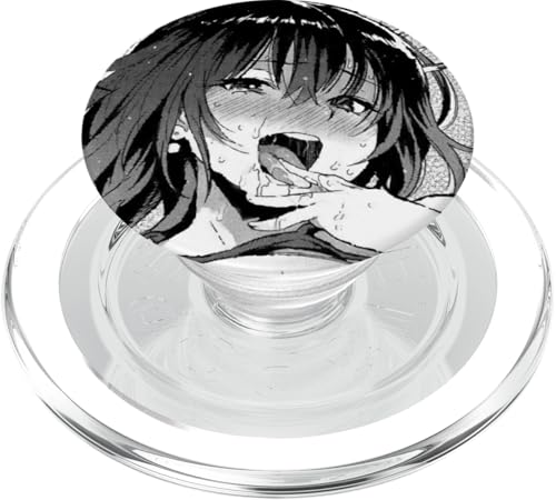 Ecchi Otaku Hentai Waifu Ahegao Girl Manga Anime Gift PopSockets PopGrip: Swappable Grip for Phones & Tablets PopSockets PopGrip for MagSafe