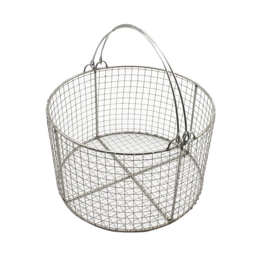 HUANGHAIQIU 304 Stainless Steel Sterilization Basket, Medical Instrument Disinfection Cleaning Basket with Handle for Sterilizing Disinfecting Ophthalmic ENT,45 * 30cm