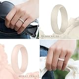 ThunderFit Women’s Silicone Engagement Rings, 5.5mm Wide, 2mm Thick, Wedding Rubber Bands, Variety Multipack 1-7