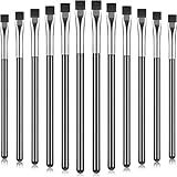 12 Pieces Flat Eyeliner Eyebrow Concealer Brush Flat Definer Eyebrow Brush Firm Stiff Thin Synthetic Bristle Concealer Eyeliner Applicator with Gel Powder Cream Cake Makeup