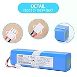 Vacuum Battery for Coredy L900 L900W L900X, for Kyvol Cybovac S31, for Lydsto R1, for Uoni V980 Max V980 Plus, for NEABOT N2 Sweeping Robot Vacuum Cleaner with Tools 14.4V 6800mAh