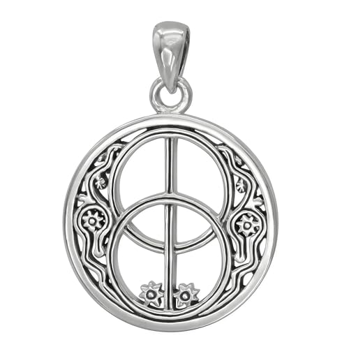 Moonlight Mysteries Chalice Well Pendant - 925 Sterling Silver Sacred Avalon Symbol in Glastonbury Jewelry