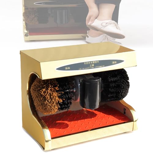 ZEBWAY Automatic Induction Machine, Shoe Polisher, Shoe Polishing Machine, Automatic Household Electric Leather Shoe Brushing Machine,Metallic