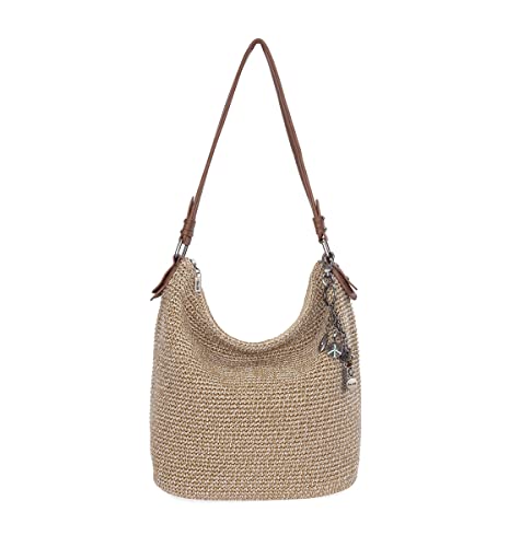 The Sak Sequoia Hobo Bag - Hand Crochet Women's Handbag for Everyday & Travel - Durable, Large Purse With Shoulder Bag Strap & Zipper Pocket - Bamboo