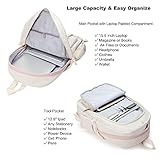 Laptop Backpacks 16 Inch School Bag College Backpack Large Travel Daypack Kawaii Bookbags for Teens Girls Women Students (Off-white)