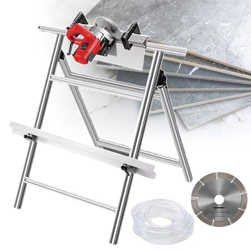 Electric Tile Bevel Cutter with Water Pump | Heavy-Duty 1200 W Tile Chamfering Tool | Adjustable 1-3 mm Edge Cutting for Porcelain, Glazed & Polished Tiles | Wet Cutting,Machine+Bracket