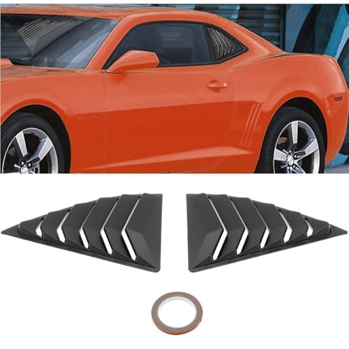 MNMSYH Window Cover Cubierta De La Ventana For Chevy For Camaro 2010-2015 Side Window Louvers Cover Matte Black (Plastic)