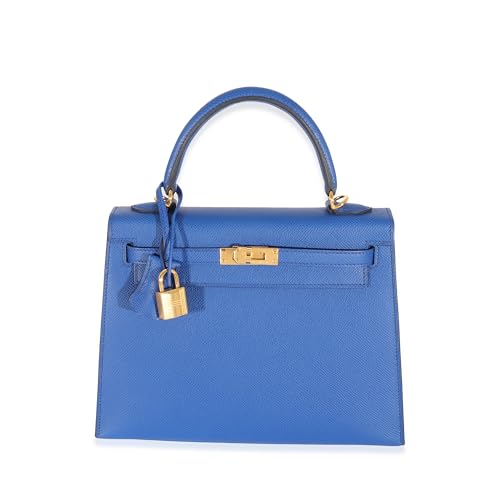 Hermès, Pre-Loved Bleu Royal Epsom Sellier Kelly 25 GHW, Blue