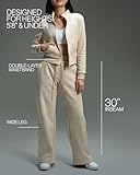 Kamo Fitness CozyTec Wide Leg Pants Woman with Pockets Loose Casual Lounge Sweatpants Women Travel Pant (Blush Nude, M)