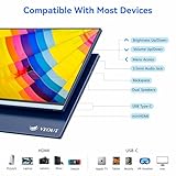 Veout 16" Portable Monitor, 1920 * 1200P IPS Laptop Monitor with USB-C, Freesync HDMI Gaming Monitor Featuring a Kickstand, Available in Four Colors, 0.3" Ultra-Slim for Travel and Office Use