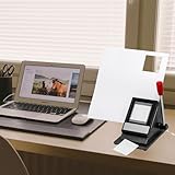 YuanWH Table Top Passport ID Photo Cutter 2""×2"", Ergonomic Picture Cutter with Long Handle, Manual Cutter Punch with Precise Cutting for Standard Photo, PVC Cards, and More, Black