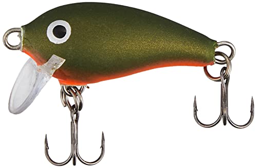 Rapala MFR3-GAU Crankbait Mini Fat Trap, 1.2 inches (3 cm), 0.1 oz (4 g), Green Army UV GAU Lure