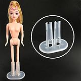 ARTIBETTER 12Pcs Doll Stands Display Holder Plastic Transparent Stand Doll Leg Stand for Puppet 18-30CM (Pattern 1)