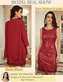 Plus Size Sequin Dresses Mother of The Bride Dresses Beach Wedding Fall Bright Red XXL