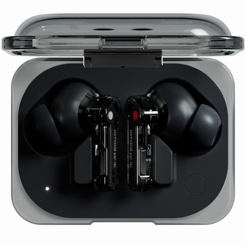 Nothing Ear (a) Wireless Earbuds with ChatGPT Integration, 45dB Hybrid Noise Cancelling Earbuds, Hi-Res Audio, Advanced Equaliser, Dual Connect, 6 Mics,42.5H Playtime Ear buds Wireless Bluetooth Black