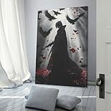 Uchiha Itachi Poster, Anime Boy Ninja Art Poster, Sharingan Poster, Anime Lover Home Decoration Poster Canvas Poster Wall Art Decor Print Picture Paintings for Living Room Bedroom Decoration 24x36inch