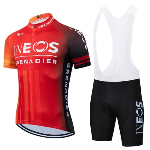 X-CQREG Cycling Jersey Bike Team Summer Bike Shirts Team Biking Clothing Bicycle Tights Short Sleeves Jerseys for Men (02,Large)