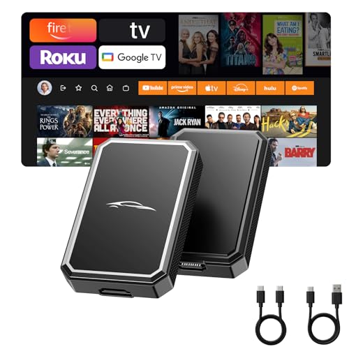 LAMTTO HDMI Input Car TV & Wireless CarPlay Adapter – 2-in-1 Dongle Convert Wired to Wireless CarPlay, Stream TV Stick/Switch/iPhone to Car Screen, Plug & Play for Factory Car Stereo 2016+ & iOS 12+