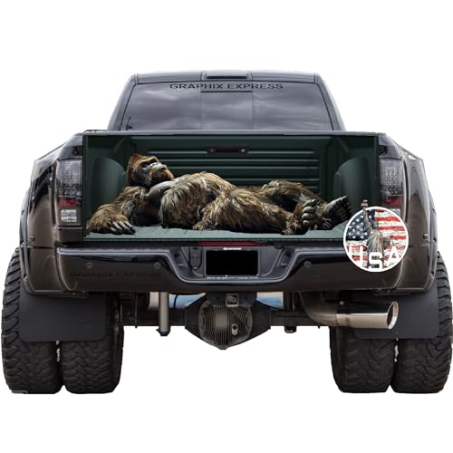 GRAPHIX EXPRESS Truck Tailgate Wrap for Pickup Trucks Tailgate Decal Tailgate Decals for Pickup Trucks Truck Decals and Graphics Decals for Trucks (T355 Big Foot), Eagle