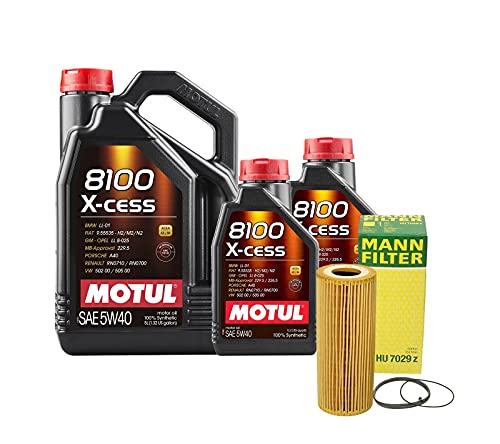 7L 8100 X-CESS 5W40 Filter Motor Oil Change kit SQ5 3.0L Supercharged Compatible with Audi
